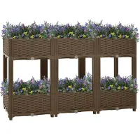 vidaXL "Rabatt" Garten-Hochbeet/Pflanzgefäß/Pflanzkübel - 120x40x71 cm Polypropylen - Beete CC7830