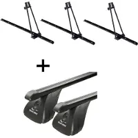 VDP 3x Fahrradträger ORION + Dachträger Stahl kompatibel mit für VW Passat V 4 Türer 1996-2005