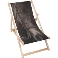 Dreamroots Liegestuhl klappbar Holz, Buchenholz bis zu 130 kg, Sonnenliege klappbar mit 3-stufiger Neigungsregulierung der Rückenlehne, Dark Horse