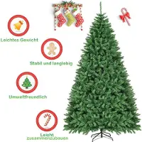 Northix 275 cm Künstlicher Weihnachtsbaum Tannenbaum Metallständer Kunstbaum mit 3594 Spitzen