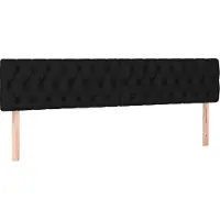 Syfax Kopfteile Schwarz 200x7x78/88 cm Stoff
