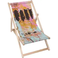 Dreamroots Liegestuhl klappbar Holz, Buchenholz bis zu 130 kg, Sonnenliege klappbar mit 3-stufiger Neigungsregulierung der Rückenlehne, Streer Art