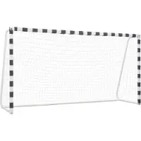 Prolenta Maison Exclusive - Fußballtor 300x160x90 cm Metall Schwarz und Weiß
