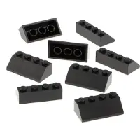 LEGO 8x Dachstein 45° 2x4 schwarz Dachziegel schräg Steine 303726 3037