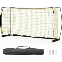 StarTech.com Fußballtor - Trainingsnetz - 3,66 x 1,83 m - Schneller Aufbau - Klappbare Metallbasis - Polyester - Mit Tragetasche - Für Garten