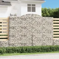 Prolenta Maison Exclusive - Gabionen mit Hochbogen 6 Stk. 300x50x220/240cm Verzinktes Eisen