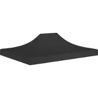 Prolenta Maison Exclusive - Partyzelt-Dach 4,5x3 m Schwarz 270 g/m²