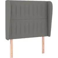 Syfax Kopfteil mit Ohren Dunkelgrau 103x23x118/128 cm Stoff