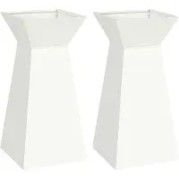 Syfax Säulen Pflanzer 2 pcs Weiß 35 x 35 x 73 cm