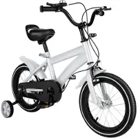 StarTech.com Kinderfahrrad - 36 cm Räder - Mit Stützrädern - Mit Klingel - Für 7–12 Jahre - Weiß