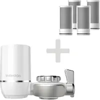 Waterdrop WD-FC-01 Wasserfilter Wasserhahn, Wasserhahnfilter mit Ultra Adsorptivem Material (4 Filter Enthalten)
