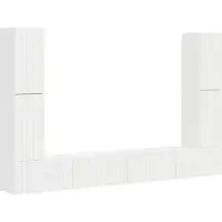 Syfax TV-Schrankset 8 pcs Weiß Holzwerkstoff