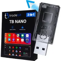 Tradebit TB NANO Wireless Adapter für Apple CarPlay / Android Auto Transparent