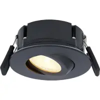HOFTRONIC™ LED Einbaustrahler 8W 570lm 2700K Schwarz IP65 Dimmbar Schwenkbar