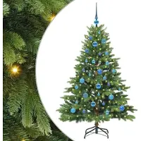 vidaXL "2026 MODERNE" Künstlicher Weihnachtsbaum mit 150 LEDs Grün 150 cm PE und PVC - Künstliche Weihnachtsbäume CC8666242