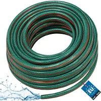 KOTARBAU Gartenschlauch 3/4 Zoll 50 m Wasserschlauch 4lagig Bewässerungsschlauch Flexibel Verstärkter Schlauch für Garten PVC Grün + Orange