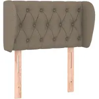 Syfax Kopfteil mit Ohren Taupe 83x23x78/88 cm Stoff