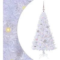 Syfax Künstlicher Weihnachtsbaum Weiß 120 cm PVC und Stahl