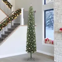 vidaXL Eleganten-Stil Künstlicher Weihnachtsbaum mit 300 LEDs mit Ständer Grün 300 cm DE5160315