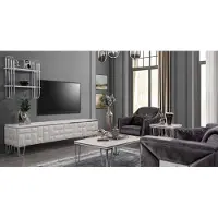AEA Wohnwand TV Wand Holz Modern Stil Regal Wohnzimmer Möbel Schrank rtv tv Ständer
