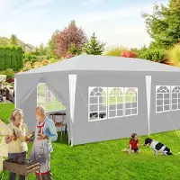 TolleTour Pavillon Wasserdicht – Terrassenpavillon mit Verbolzung, perfektes Gartenzelt für Partys Weiß 3x6m