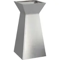 Syfax Säulen Pflanzer Silber 35 x 35 x 73 cm Edelstahl