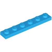 LEGO 1x6 Platte 3666 - 50 Stück Dunkles Azurblau