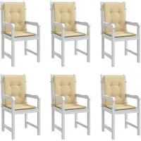 vidaXL Möbel Niedriglehner-Auflagen 6 Stk. Melange Beige 100x50x4 cm Stoff - Sitzkissen 4002456