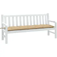 vidaXL Möbel Gartenbank-Auflage Melange Beige 180x50x7 cm Stoff - Gartenmöbelauflagen &55087