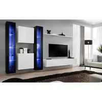 AEA Gruppe Wohnwand Modern Wandregal Designer Wandschrank Luxus Holz Einrichtung Neu