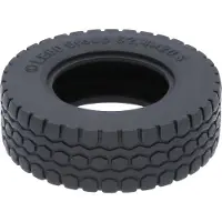 LEGO 4 Stück LKW-Räder 62,4 x 20 mm Hellgrau mit 1 Achs- und 6 Pinlöchern