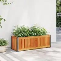Prolenta Maison Exclusive - Pflanzkübel 80x30x27,5 cm Massivholz Akazie und Stahl