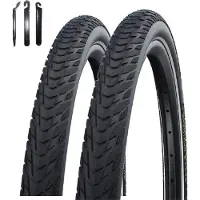 Schwalbe 2x Marathon E-Plus Smart D-Guard E-50 Schwarz-Reflex 37-622 inkl. Reifenheber