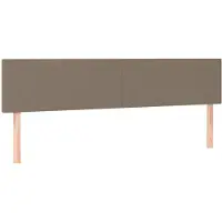 Syfax Kopfteile Taupe 180x5x78/88 cm Stoff