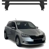 Menabo Dachträger Grundtäger für Skoda Fabia mk3 2014-2021 50kg Alu Schwarz 2x