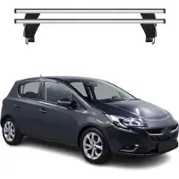 Menabo Dachträger Grundtäger für Opel Corsa E 2014-2019 50kg Alu Silber 2 tlg