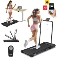 Zipro Newlite Laufband Klappbar - Walking Pad Untertisch Schreibtisch Laufband für Zuhause bis 10 km/h Fitnessgerät Bluetooth Fernbedienung