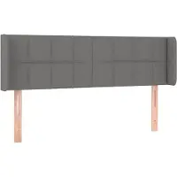 Syfax Kopfteil mit Ohren Dunkelgrau 147x16x78/88 cm Stoff
