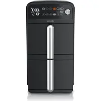 Arendo Heißluftfritteuse XXL, Doppelkammer, Dual Zone, 11L Kapazität, 2400 W, 2 Schubladen, 3in1-Airfryer, 6 Programme, 8 Sensortasten, 3D Umluftsystem, Drehregler, BPA-frei