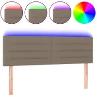 Syfax LED Kopfteil Taupe 144x5x78/88 cm Stoff