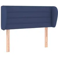 Syfax Kopfteil mit Ohren Blau 103x23x78/88 cm Stoff