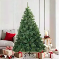 vidaXL "Schlussverkauf" Künstlicher klappbarer Weihnachtsbaum(1 pc) - Kunstbaum/Tannenbaum - Grün 180 cm PVC, Stahl C8208