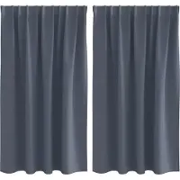 vidaXL Verdunkelungs-Vorhänge mit Ringen 2 stk. Anthrazit 140 x 140 cm