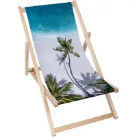 Dreamroots Liegestuhl klappbar Holz, Buchenholz bis zu 130 kg, Sonnenliege klappbar mit 3-stufiger Neigungsregulierung der Rückenlehne, Bahamas
