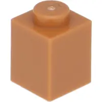 LEGO : 100x Stein 1x1 in 'Medium Dark Flesh'