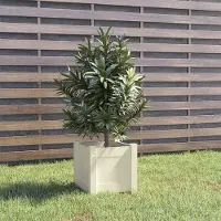 vidaXL "Rabatt" Pflanzkübel modernem Design - Blumentopf/Pflanzkasten - Weiß 31x31x31 cm Massivholz Kiefer - Beete CC20914