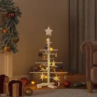 vidaXL Design New Weihnachtsbaum Holz zum Schmücken 75 cm Massivholz Kiefer - Künstliche Weihnachtsbäume Möbel2025 CHY3808777 1parcel