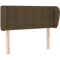 Syfax Kopfteil mit Ohren Dunkelbraun 93x23x78/88 cm Stoff