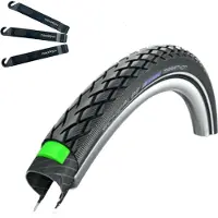 Schwalbe 1 x Marathon Eco G-Guard Fahrradreifen 28 x 1 1/2 (40-635) Schwarz/Reflex inkl. Reifenheber
