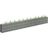vidaXL Möbel Gabionen-Hochbeet Verzinkter Stahl 450×30×60 cm - Beete 145646
